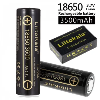 LiitoKala 30A Lii-35A 18650 Li-ion Baterija 3.7 V 3500 mAh Li-Ion Didelis Lašas Baterija Flashinglig