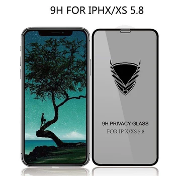 Tamsinti Stiklai iPhone 12 11 Pro Max X XR XS Max 8 7 Plius 6 6S 5 5S SE 2020 Grūdintas Stiklas Anti Peep Telefono Screen Protector