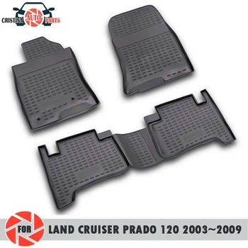 Grindų kilimėliai Toyota Land Cruiser 120 Prado 2003-2009 m. pledai ne slydimo poliuretano purvo apsaugos, vidaus reikalų automobilių stilius