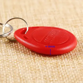 100vnt Key ID RDA Nuotolinio Valdymo Tapatybės Kortelės Durų Sistemos Atvykti Susipažinti Žymeklį Ženklelis prieigos raktas spyna 125KHZ Raudona