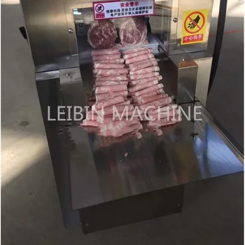 CNC prekybos aviena slicer automatinė šaldytos mėsos pjovimo staklės, avienos, jautienos slicer 2 roll mėsos slicer
