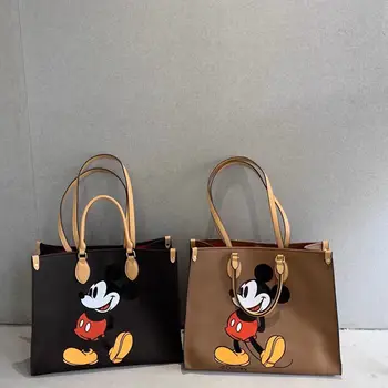 Disney MIckey mouse pu pečių maišą womenpu messenger bag rankinė lady nešti pirkinių krepšys