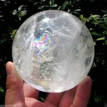 Gamtos rainbow crystal Islandija BOKSUOTIS krištolo rutulį gydo perlus