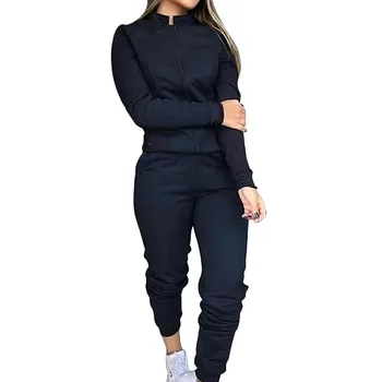 Rudenį, Žiemą 2 dalių Komplektas Tracksuit Moterų drabužiai Sportwear Vilnos Megztiniai Megztinis Kelnės Jogger Kelnes Šiltas Komplektai
