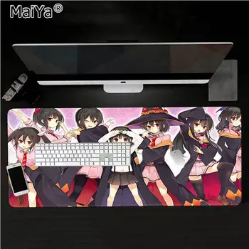 Maiya Ne Slydimo PC Japonijos Anime Konosuba Žaidimų Žaidėjas stalas laptop Guma Pelės Kilimėlis Nemokamas Pristatymas Didelis, Mouse Pad Klaviatūros Kilimėlis