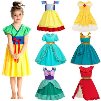 2020 Naujų vaikų mergaičių suknelės Pelenė sniego baltumo Kostiumas Gražuolė Aurora Vaikai Princesė humulan Mergina Suknelė