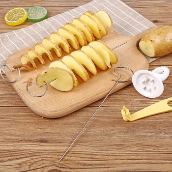 1Set Bulvių Spiralės Cutter Agurkai Slicer Virtuvės Reikmenys Daržovių Spiralizer Spiralės Bulvių Pjovimo Peilis Virtuvės Dalykėlių