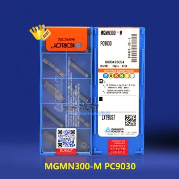10VNT KORLOY MGMN300 -M PC9030 ,3mm CNC Karbido Įterpti griovelį karbido įdėklai
