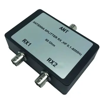 Nešiojamų Antenos Splitter RX HF 0.1-50 MHz 50Ohm BNC Jungtys Koaksialinis Kabelis Signalas Palydovinės TELEVIZIJOS Įrangos Priedai
