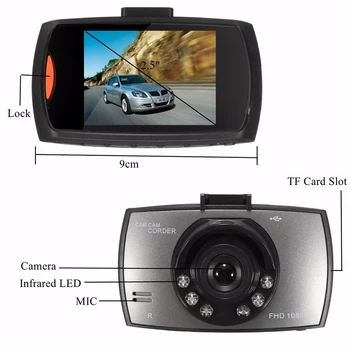 2.5 Colio 1080P LCD Automobilinis DVR Kamera Brūkšnys Fotoaparato Vaizdo įrašymo G-jutiklis Naktinis Matymas Recroder vaizdo Kamera Automobilio Interjero Priedai