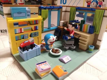 Labai Atkurta Doraemon Nobita Nobis Kambarių Asamblėjos Laiko Mašinos Modelį Blokai Kit Plytų Classic Rinkinius Vaikams, Žaislų, Dovanų