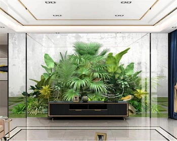 Beibehang Pritaikytas modernus naujas aukštos raiškos tropinių miškų augalų kraštovaizdžio foną sienos dokumentų namų dekoro
