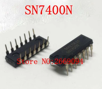 50PCS / 100VNT Naujas SN7400N 7400N 7400 DIP14 Rinkinį Loginių Keturi 2-Įvesties Teigiamas NAND Gate