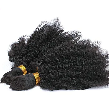 Žmogaus Plaukų Kasytės Urmu Nr. Ataudų 4B 4C Afro Keistą Garbanoti Palaidi Plaukų Kasytės 1Pcs/Daug Brazilijos Remy Plaukų Nėrimo Apsiuvai