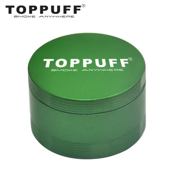 TOPPUFF 4 Sluoksnių Tabako Šlifuoklis Žolė Aliuminio Lydinio Non-Stick Metalo 63MM 4 Sluoksnių Chrsher Tabako Augalas, Šlifavimo Reikmenys