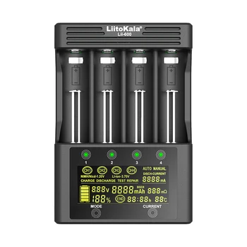 2021 Naujas originalus LiitoKala Lii-600 Baterijų Kroviklis Li-ion, 3,7 V NiMH 1.2 V baterija Tinka 18650 26650 21700 26700 AA AAA