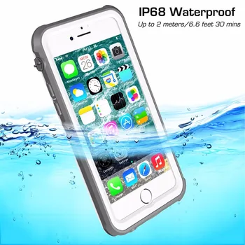 IPhone 7 8 Vandeniui atveju gyvybės vandens Šokas Purvo, Sniego Įrodymas Apsaugos iPhone 7 8 Plius dėklas Su Touch ID Dangtis