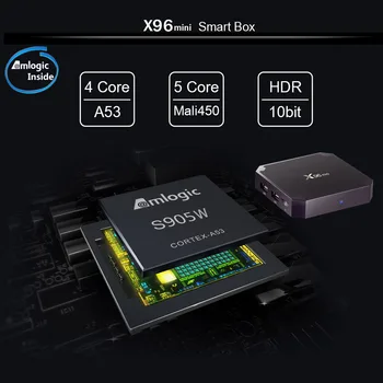 DQiDianZ X96mini naują Android 9.0 X96 mini Smart TV BOX S905W Quad Core palaikymas 2.4 G Bevielio WIFI media box, Set-Top Box