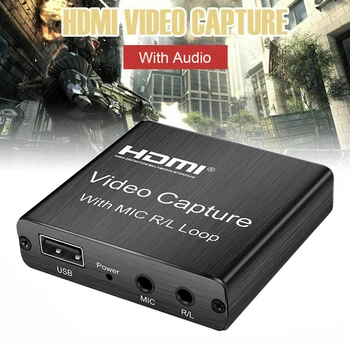 Nešiojamų 4K 1080P Žaidimų Įrašymas Su Mic-Live Streaming Audio HD USB2.0 Home Office Plug And Play Vaizdo Plokštė