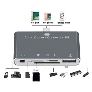 5 1 su Garso Camera Connection Kit for iPhone/iPad/iPod Touch, iphone 7 8 X XS