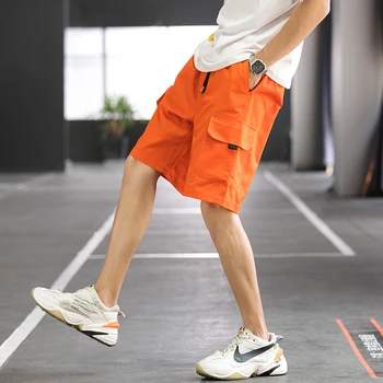 Naujų Krovinių Šortai Vyrams, Atsitiktinis Streetwear Jogger Kelnes Paplūdimio Drabužiai Minkšti, Laisvi Multi Pocket 