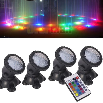 12V LED Povandeninis RGB Šviesos Lempos IP68 Vandeniui Plaukimas Baseinas, Sodas, Fontanai, Tvenkinys, Vandens Žuvų Bakas Akvariumas Apšvietimas Dekoras