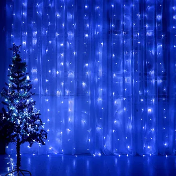 110V, 220V LED Pasakų Girliandą Užuolaidų String Šviesos Lauko naujieji Metai, Kalėdiniai Papuošalai, Namų Kambarį Atostogų Apšvietimas
