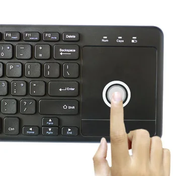Naujas 2.4 G Wireless Keyboard Touch Panel Multi-touch Klaviatūra su USB Imtuvas Maitinamas iš 2xAAA Baterijos (neįtraukta)