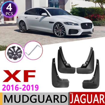 4 VNT Priekinės Galinės Automobilio Mudflaps už Jaguar XF X260 260 2016~2019 Sparnas Purvo Atvartu Guard Atvartais Purvasargių Priedai 2017 2018