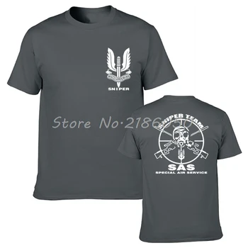 SAS Specialių Oro susisiekimo Paslaugų Britų Armijos Specialiųjų Pajėgų Snaiperis marškinėliai vyriški Medvilnės, trumpomis Rankovėmis Vasarą T-Shirt Adlut Viršuje Tee