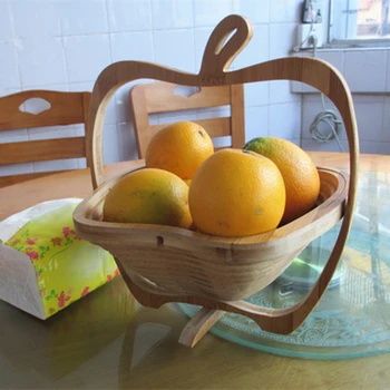 Sulankstomas vaisių krepšelis dovanų saugojimo krepšys Vaisių Saugojimo bambuko krepšelį Lentynos Plečiama Išardomi virtuvės reikmenys
