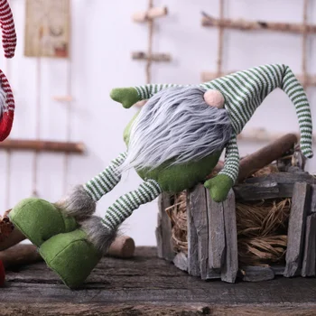 Megztas Dryžuotas Gnome Lėlės Teleskopines Kojas Šiaurės Šalių Žiemos Elf Lentelė Atostogų Papuošalų Švedijos Santa Statulėlės Namų Dekoro Dovana