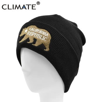 KLIMATO Kalifornijos Lokys Žiemos Kepuraitė Kalifornijos Respublikos Skrybėlę Vyrai Moterys Juokinga Šiltą Kepurę Bžūp Žiemos Šiltos Kepurės Kalifornijos Lokys