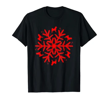 Snaigės T-Shirt-vyriški T-Shirt-Black Akita Kalėdų Marškinėliai