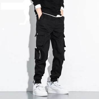 Hip-Hop Krovinių Kelnės Vyrams Mados Harajuku Haremas Ziajać Streetwear Atsitiktinis Poilsiu Multi-Pocket Kaklaraištis kojų Vyrų Ziajać M-8XL