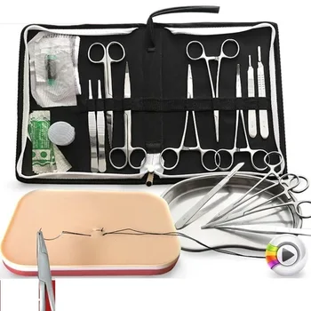 Medicinos Mokslo Aids mokymo Chirurginių instrumentų įrankių rinkinys/chirurginės siuvimo paketą, rinkiniai rinkinį studentų