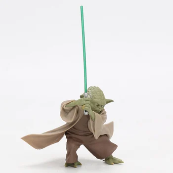 Star Wars Jedi Knight Master Yoda su Forcesaber PVC figūrėlių, Žaislinių Modelis Jėga, Pažadina Kino ir TV Anime Pav Modelis