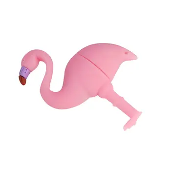 Flamingo USB Flash Drive 64GB 32GB 16GB 8GB 4GB Originali Animacinių filmų Rožinis Paukštis, U Disko Mielas Atmintinę Pendrive Usb Raktą Rašiklį Ratai