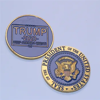 Donald Trump 2020 Raudonos, Baltos ir Mėlynos Iššūkis Monetos Išlaikyti Amerika Labai Jungtinių valstijų Prezidento perrinkimo Kampanijos Aukso Pla