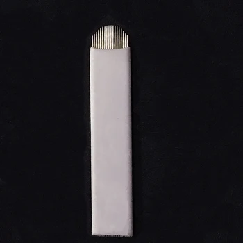 500pcs 18 Pin U Formos 0.20 mm Tatuiruotė Adatos permanentinis Makiažas Antakių Siuvinėjimo Ašmenys, Skirti 3D Microblading Vadovas Tatuiruotė Pen