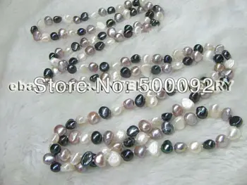 120cm spalvotų gėlavandenių perlų vėrinį begalinis nemokamas pristatymas