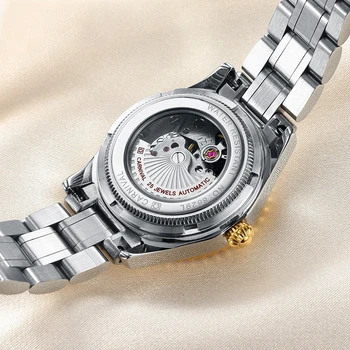 Karnavalas Mechaninė Moterų Laikrodžiai Šveicarijos Prabangos Prekės Sapphire Automatinis Laikrodis Moterims Šviesos Ponios Laikrodis Reloj Mujer