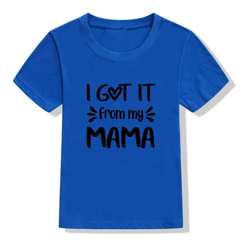 Aš Tai Iš Savo Mama Juokingi Vaikai Marškinėlius Bamblys Berniukams, Mergaitėms trumpomis Rankovėmis Raidėmis Atspausdintas T-shirt Atsitiktinis Vaikų Mados Marškinėliai