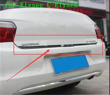 Automobilių aksesuarai iš nerūdijančio plieno Kamieno, kamieno bagažo apdaila, Automobilių stilius tinka Citroen Elysee C-Elysee 1PCS-2018 m.