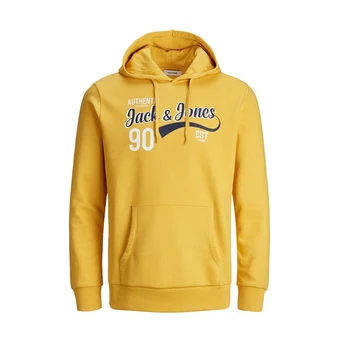 Jack & Jones vyriški JJelogo hoodie 20/21 mados atsitiktinis geltonos spalvos interjero pliušinis ruduo-žiema