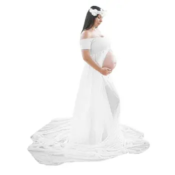 Hirigin Seksualus Motinystės Suknelės Nuotrauką Šaudyti Fotografijos Rekvizitai Dėvėti Moterims Stebėjimo Nėrinių Plonas, Ilgas, Maxi Nėštumo Suknelė