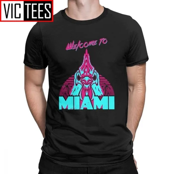 Naujovė Hotline Miami Sveiki atvykę Į Miami Richard Marškinėlius Vyrams 100 Proc. Medvilnės Marškinėliai 3D Spausdinimo Camisas Hombre Negabaritinius