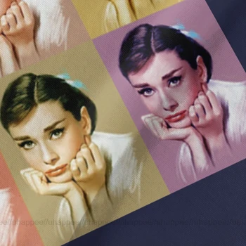 XXXL Derliaus Audrey Hepburn Tees Mens Nuostabus trumparankoviai Vyrų T Marškiniai, Didmeninė 80s Drabužiai