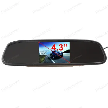 Naujas HD 4.3 colių TFT LCD Automobilio galinio vaizdo Veidrodis Stebėti Automobilio Atbulinę Monitoriaus Ekranas 16:9 Spalva