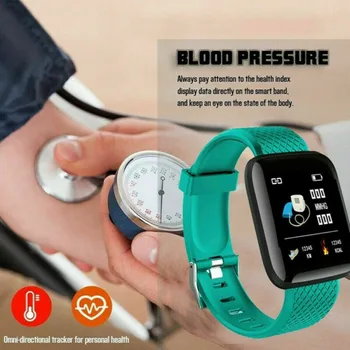 116plus Smart Žiūrėti kraujospūdžio Matavimas, Širdies ritmo Monitorius IP67 atsparus Vandeniui Smart Apyrankę su 1.3 colių Ekranas
